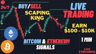 Live BTCETH Signals  Bitcoin Ethereum Signal  How To Earn $100-$10k Daily   Scalping King #live