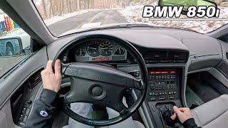 1992 BMW 850i - Driving the V12 Manual Coupe POV Binaural Audio