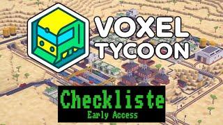 Voxel Tycoon  Transport  Automatisierung  WiSim  Early Access  Checkliste 