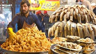 Mustafa Darul Mahi Fish Fry Shop - Hathi Chowk Rawalpindi Pakistani Street Food  Crispy Fried Fish