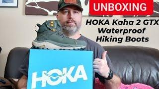 HOKA Kaha 2 GTX WATERPROOF HIKING BOOTS UNBOXING  #hoka #shoes #unboxing #fyp