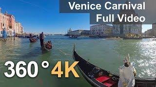 360° Carnival of Venice Italy. 4К video