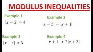 Solving Modulus Equations and Inequalities