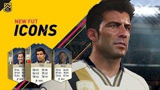 NEW ICONS & RATINGS FIFA 18 UTIMATE TEAM Ft. Figo Weah Scholes