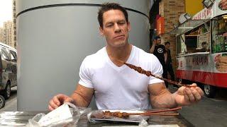 John Cena in China Fine dining from mobile food carts