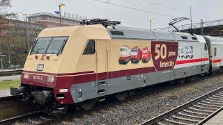 101 110 DB 50 Jahre IC m. Steuerwagen am IC 2213 Rügen Ostseebad Binz Stuttgart in Hamburg Harburg