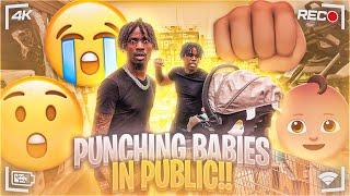 PUNCHING BABIES IN PUBLIC  EXTREMELY FUNNY‼️ 