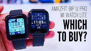 Mi Watch Lite vs Amazfit Bip U Pro BEST BUDGET SMARTWATCH with GPS BATTLE