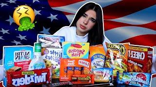 albanian girl tries american snacks