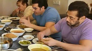 SALMAN KHAN EATING 7STAR LUNCH AT HOME