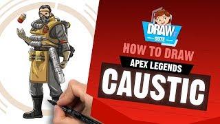 How to draw Caustic  Apex Legends