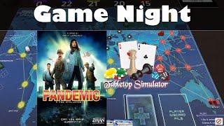 Game Night Pandemic Board Game on Tabletop Simulator  Easy Difficulty