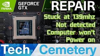 Asus Strix GTX 1080 Ti Graphics Card Repair - Stuck at 139mhz Not Detected Computer Wont Power On