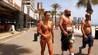 ️️BENIDORM SPAIN 2024  BEACH WALK   4K 60FPS VIEW   COSTA BLANCA