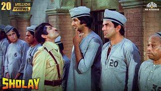 हमारी जेल में इतना लम्बा आदमी ? SHOLAY Comedy 4K Video   Asrani Best Comedy Scene  Dharmendra