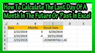 How To Calculate The Last Day Of A Month For Expiration Or Due Dates In The Future Or Past Excel