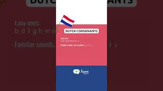 Dutch Consonants #dutch #learndutch #language #foreignlanguage #learning