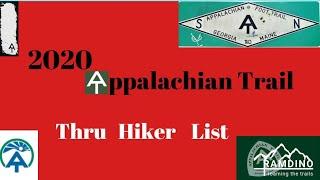 Appalachian Trail 2020 Thru Hikers Update