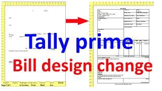 tally prime  tally prime bill format change  how to change bill format in tally prime