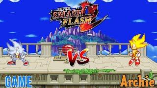 SSF2 Mods Hyper Sonic vs Archie Super Sonic