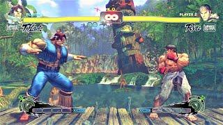 Chief Thunder Hawk vs Ryu Hardest AI - Ultra Street Fighter IV