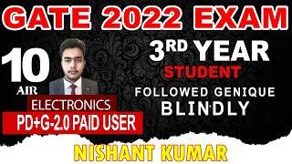 AIR-10 ECE  GATE 2022  3rd Year Student & Blindly followed Genique MIM  History Creator