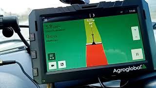 Тестирование курсоуказателя агронавигатора Agroglobal AGN AT5 система параллельного вождения