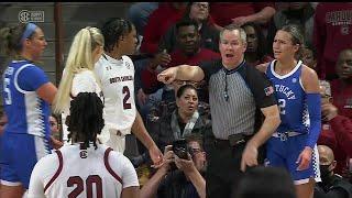 Freshman FURIOUS Player Messed Up Her DUNK Steps To Her & Gets Tech  #1 South Carolina vs Kentucky