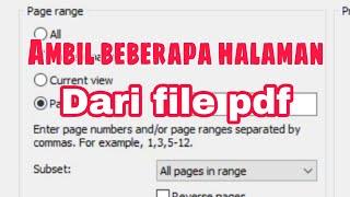 Cara mengambil beberapa halaman dari file pdf