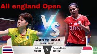 Aksi Gregoria Mariska TUNJUNG MENGGANAS‼️ vs Lalinrat CHAIWANTHA Di All england Open