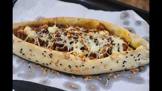 chicken pide Recipe  Indian Style Chicken Pide  Chicken Pide Pizza