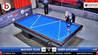 3 Cushion Billiards SEMİH SAYGINER vs MUSTAFA YILDIZ  ANKARA  billar tres bandas