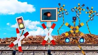 【踏切アニメ】 Railroad crossing level crossing #fumikiritrain #railgadi  vfx videio train