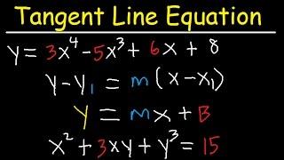 Finding The Tangent Line Equation With Derivatives - Calculus Problems