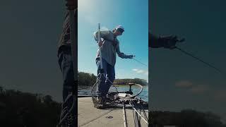 Catching An 8 Pound Bass While On The Phone  #bassfishing #fishingvideo #fishingchallenge