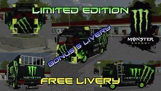 Bagi bagi livery truck canter  Limited edition Monster energy + bonus 5 livery