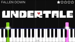 Undertale OST 085 - Fallen Down  EASY Piano Tutorial