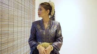 Busana Songket Premium  Kebaya Blue Nikita