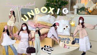 Unbox  แกะกล่องรวมร้านดัง ig บอกเลยเสื้อผ้าน่ารักเยอะมาก