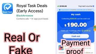 Royal Task Deals App real or fake  Royal Task deal Royal Task Deals app Cash out Proof