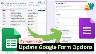 Dynamically Populate Google Forms Dropdown using Google Sheets #googlesheets #googleform