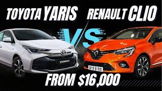 TOYOTA Yaris vs RENAULT CLIO Renault  Which Car? With $16000 in Cash #toyota vs #renault #car