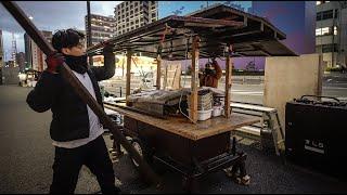 Yataii Fukuoka Japan A popular street food stall vendor  serving yakitori and ramen