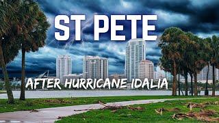 Downtown St Pete Flooding After HURRICANE IDALIA  Driving & Walking Tour