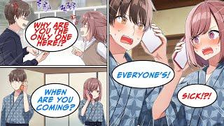 ［Manga dub］Everyone except my pretty classmate I hate called in sick on the day of the trip［RomCom］