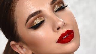 SPECIAL OCCASION Glam Makeup Tutorial  Gold Glitter Smokey Eye