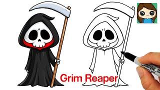 How to Draw the Grim Reaper Easy Halloween Art