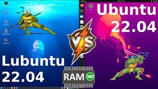 Lubuntu 22.04 vs Ubuntu 22.04 RAM Usage