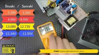 PSU Tamir 1 - BOZUK VOLTAJLAR ve ISLIK SESİ