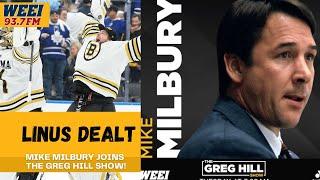 Linus Ullmark dealt to Ottawa Bruins Legend Mike Milbury Discusses the Return  Greg Hill Show